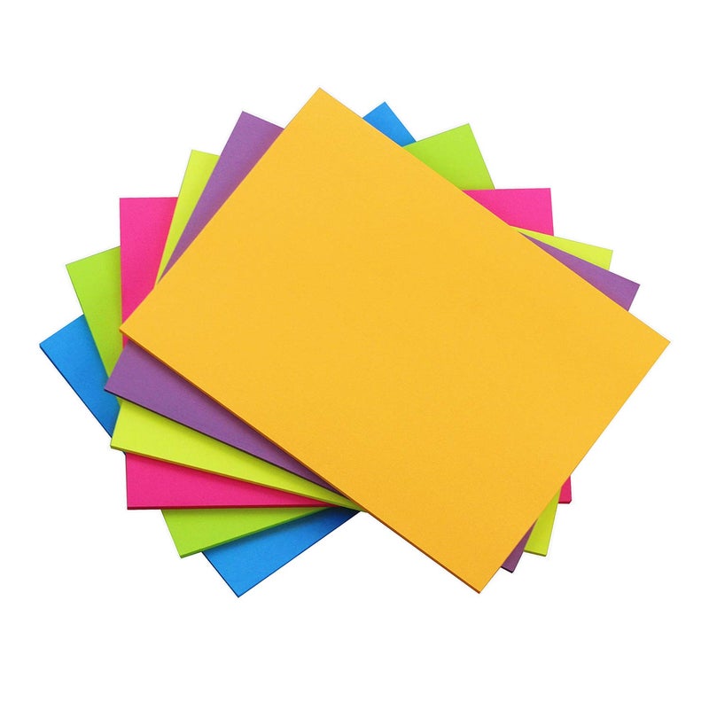 SIMONA Sticky Notes 8x6, 6 Color Bright Colorful Sticky Pad, 6 Pads/Pack, 45 Sheets/Pad, Self-Sticky Note Pads - Image 2